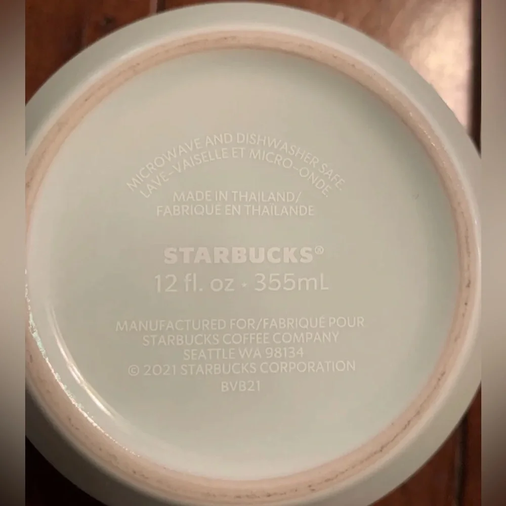 Starbucks Shimmer Mint Green 12 Oz Ceramic Mug 2021